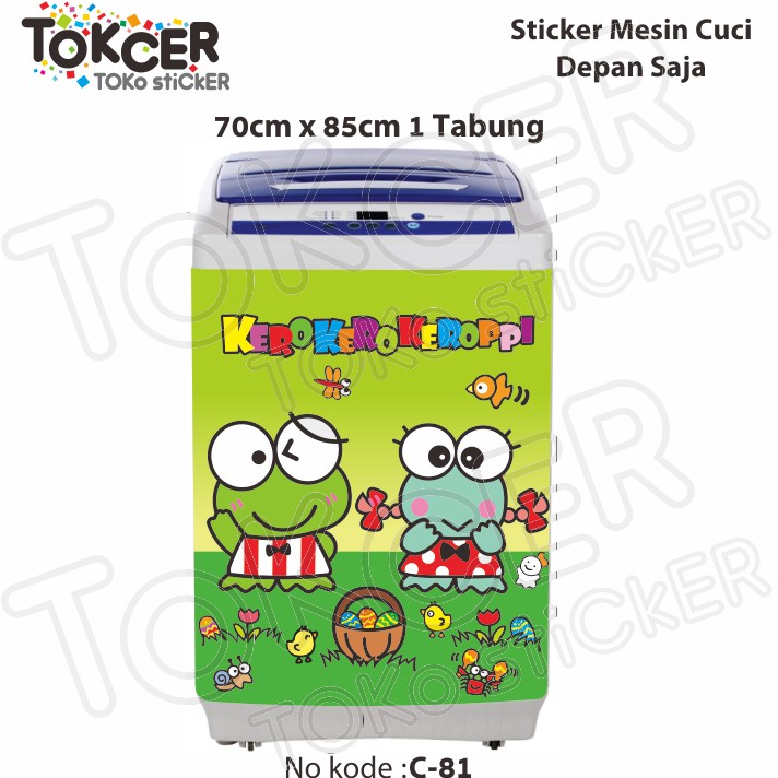 Stiker Mesin Cuci Keroppi