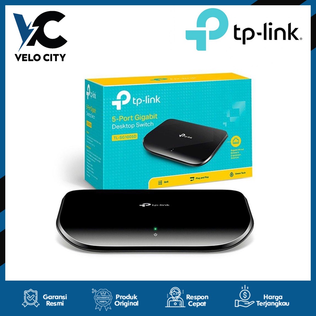 TP-LINK TL-SG1005D TPLink 5 Port Gigabit Desktop Switch Hub - Garansi Resmi