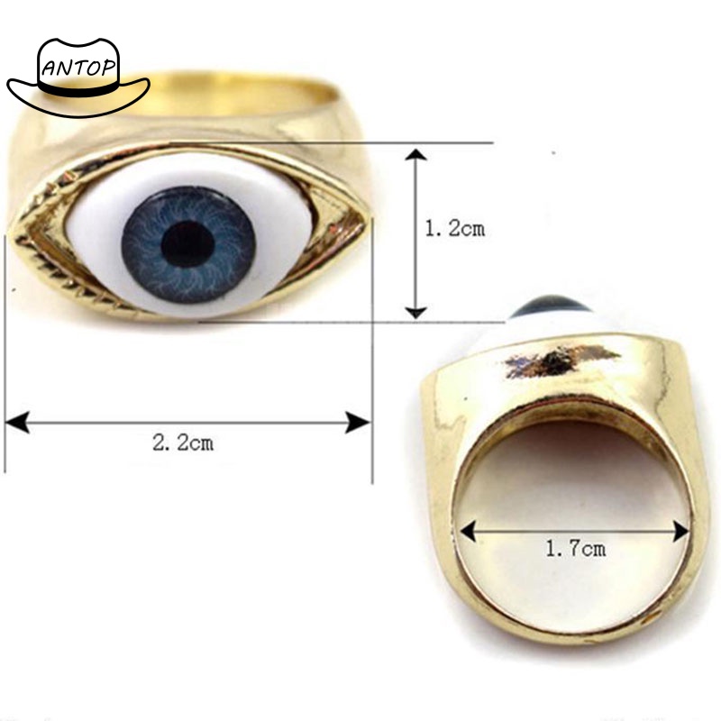 Cincin Wanita Retro Gotik Bentuk Mata Vampir Model Besar ANTOP