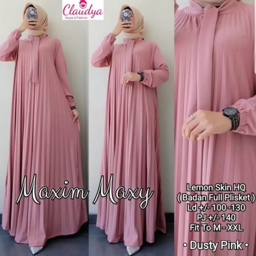 Gamis Plisket Maxy / Gamis Maxy Pliskey / Gamis Dasi Plisket / Baju Muslim / Dres Plisket