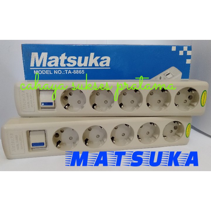 Stop Kontak Arde Switch Pengaman Matsuka 5lb TA8865 Asli Kuningan