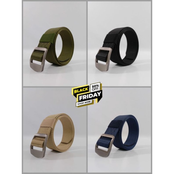 IKAT PINGGANG KANVAS NYLON TACTICAL PRIA WANITA BELT FASHION PANJANG -+ 125cm