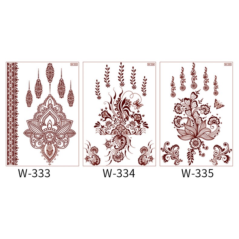 TATTOO WHITE HENNA INSTAN HENNA BROWN HENNA TATO HENNA TEMPORER KODE W