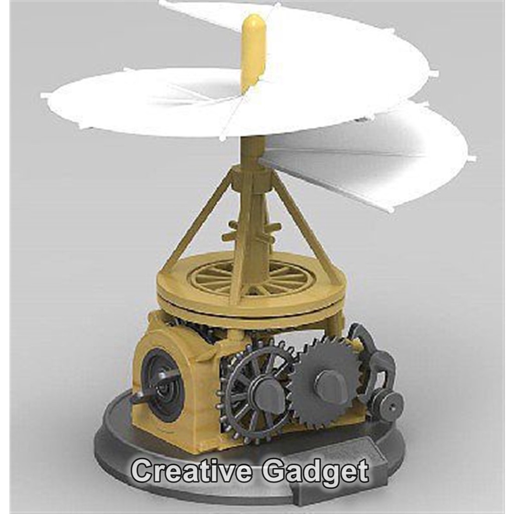 Model Kit Academy - Da Vinci Helicopter - Mainan Edukasi Helikopter - tidak perlu lem dan cat - Davi