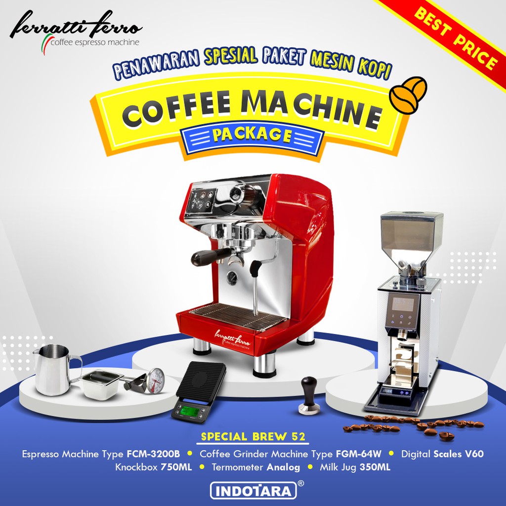 Paket mesin kopi Espresso Special Brew 51 - 52 - 53