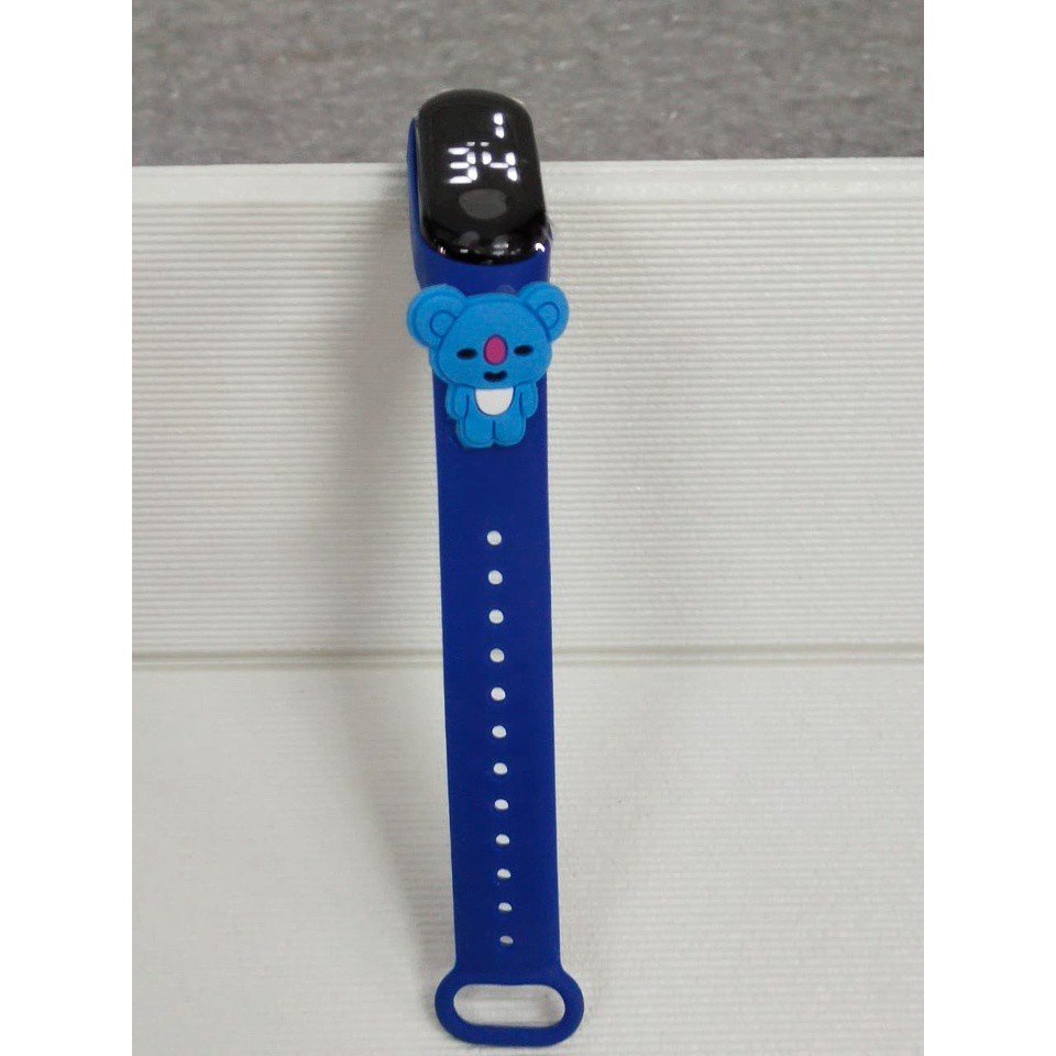 Brgunik - Jam Tangan Elektronik Led Anti Air Bahan Silikon Untuk Anak / Jam Tangan Karakter JT027-BLUE KOYA