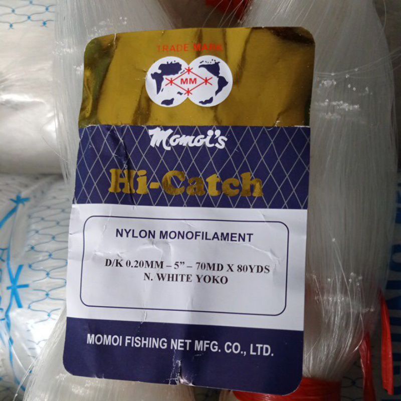 Jaring ikan momoi 0.20 5 inchi 70md/80yds yoko pukat ikan jaring momoi jaring ikan senar jaring ikan murah jaring nelayan