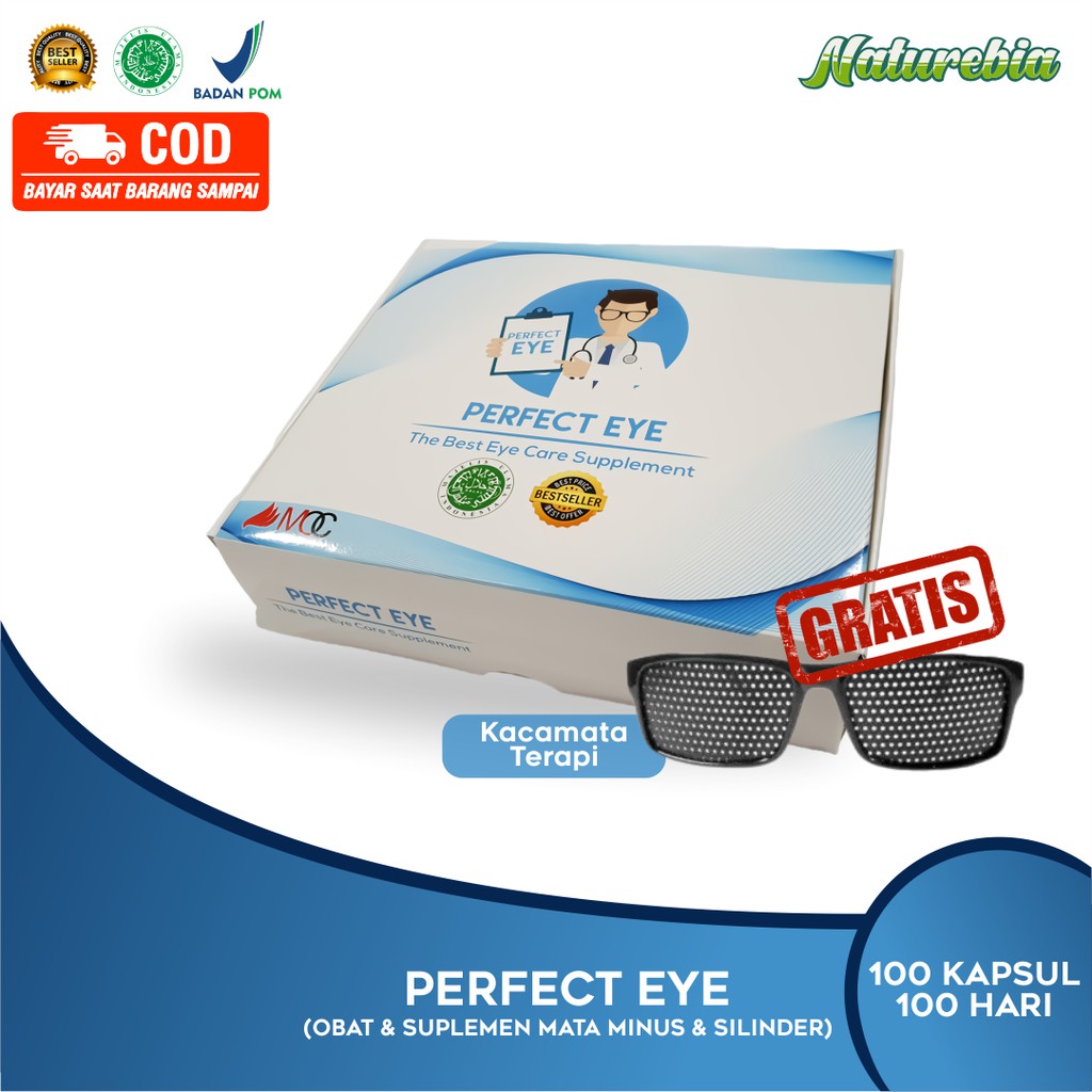 BISA COD Perfect Eye ORIGINAL- Suplemen Mata Minus/Plus/Silinder - OBAT MATA MINUS /PLUS / SILINDER