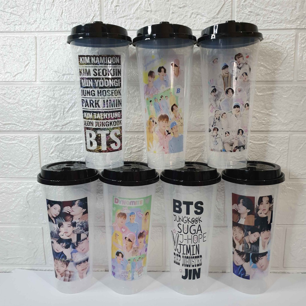 [Wajib Order Kardus/Bubblewrap] Reusable Cup ver bts Aesthetic (READY STOK)