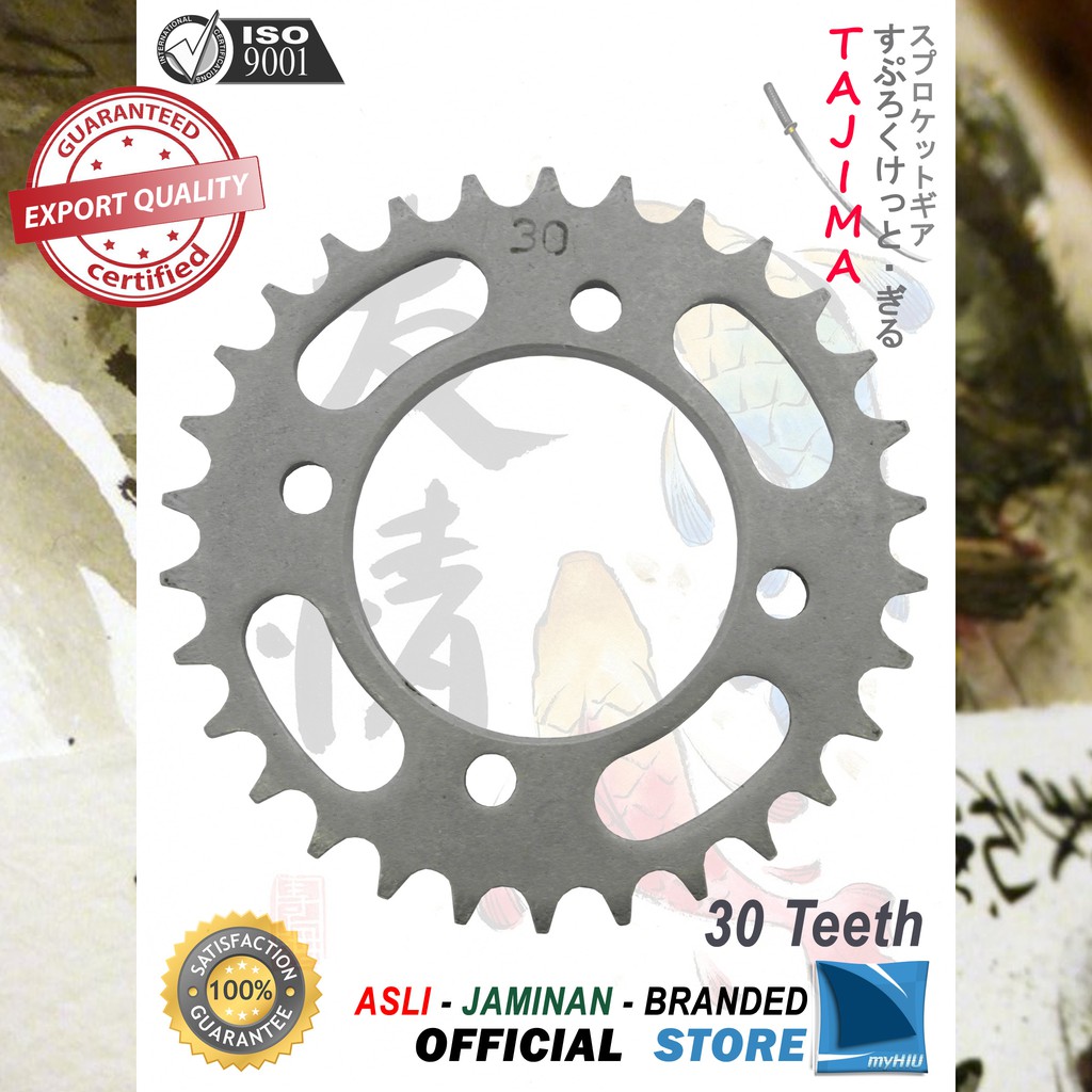 Gigi Tarik 28T ~ 38T YAMAHA RXZ Gir Belakang - Rear Sprocket Gear TAJIMA