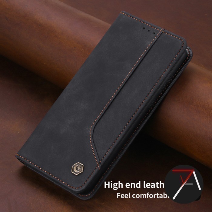 PREMIUM CASE Huawei P30 Pro P30Pro Flip me POLA Dompet Kulit Leather Cover  - Hitam CASING COVER