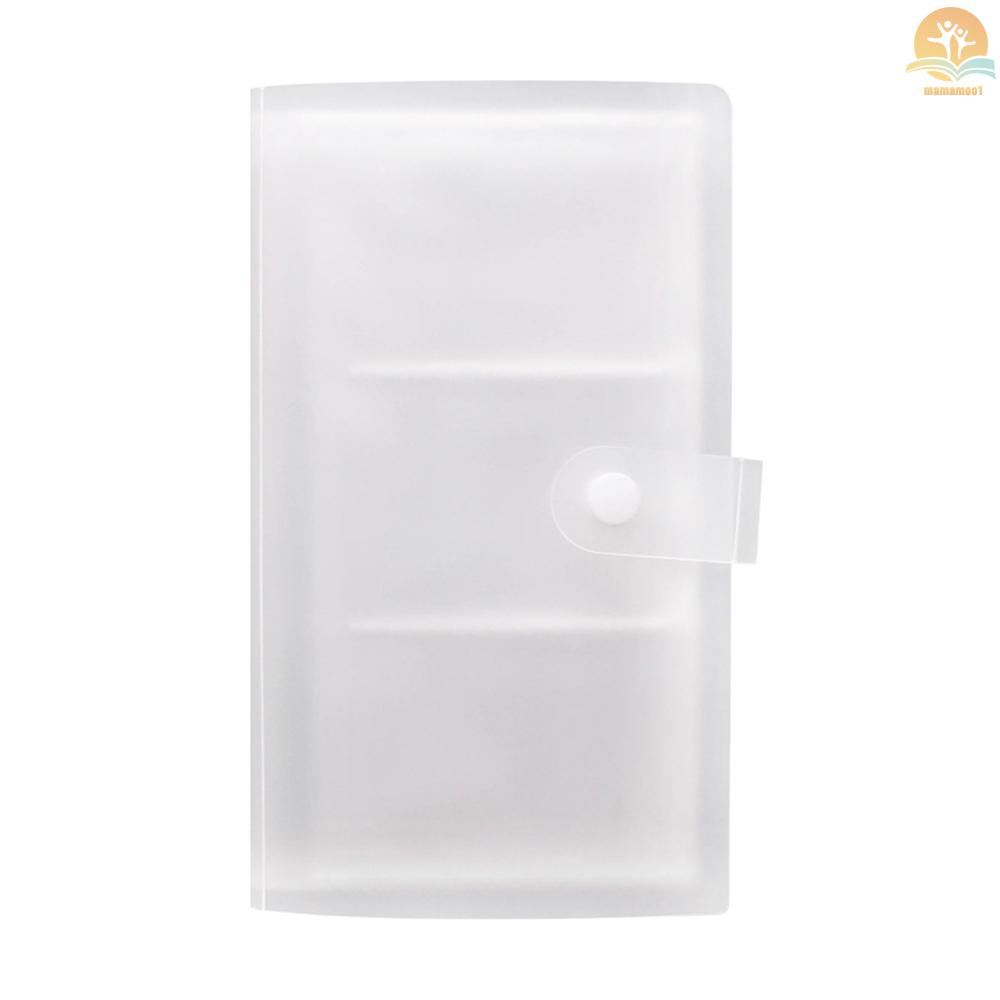 Transparent Business Card Holder Plastic Name Card Book ID Credit Card Organizer Protector Pages 120 Slots for Office Business