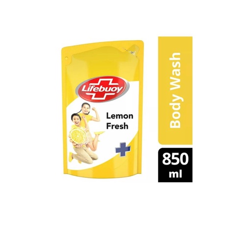 Lifebuoy Sabun Cair Mild Care, Total 10, Lemon Fresh Refill 825ml