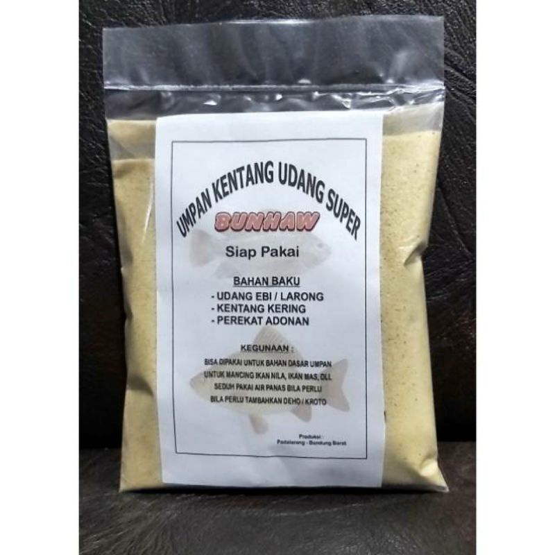 Umpan ikan nila,ikan mas umpan kentang udang super bunhaw