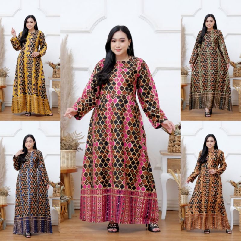 Gamis Dewasa Merci Brons Bahan Rayon Tebal Premium