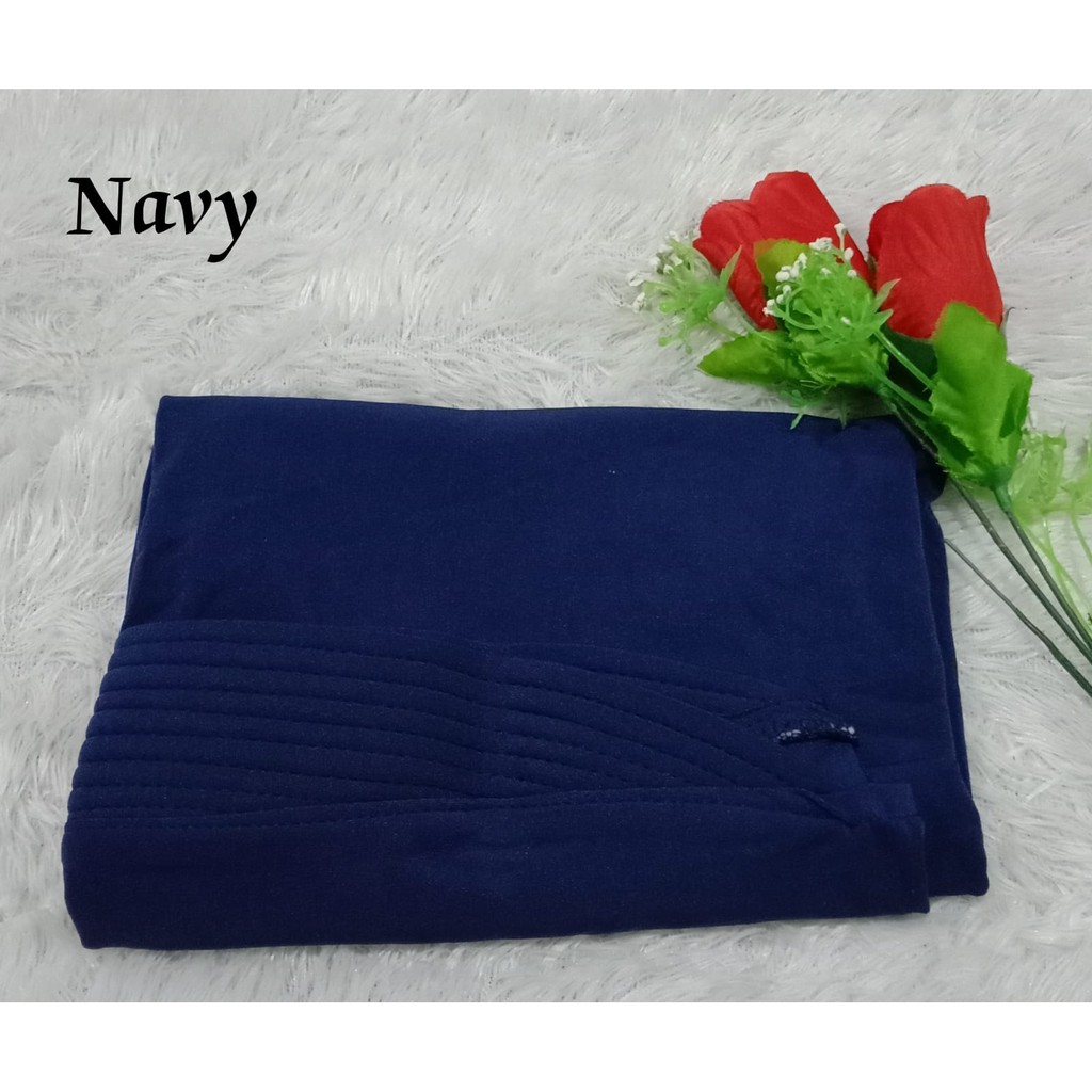 Best Seller...!!! Bergo Oval Polos / Hijab Harian Simple-Navy