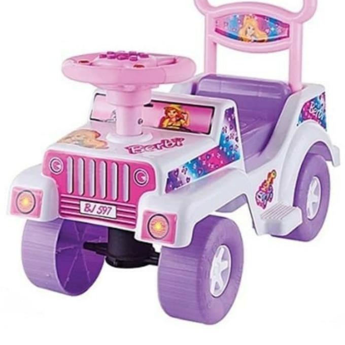 MAINAN MOBIL DORONG ANAK PEREMPUAN BARBIE JEEP