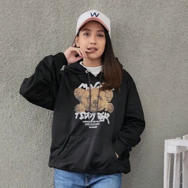 JAKET SWEATER HOODIE WANITA / Magic Teddy Bear Hoodie - Hoodie Teddy Unisex