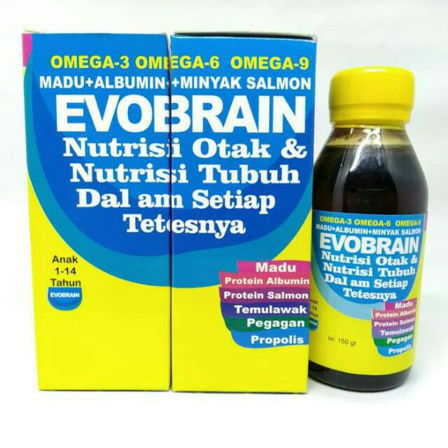 

Evobrain / Evo Brain - Madu Albumin Minyak Ikan Salmon Omega 3 6 9 - Madu - Halal - Herbal