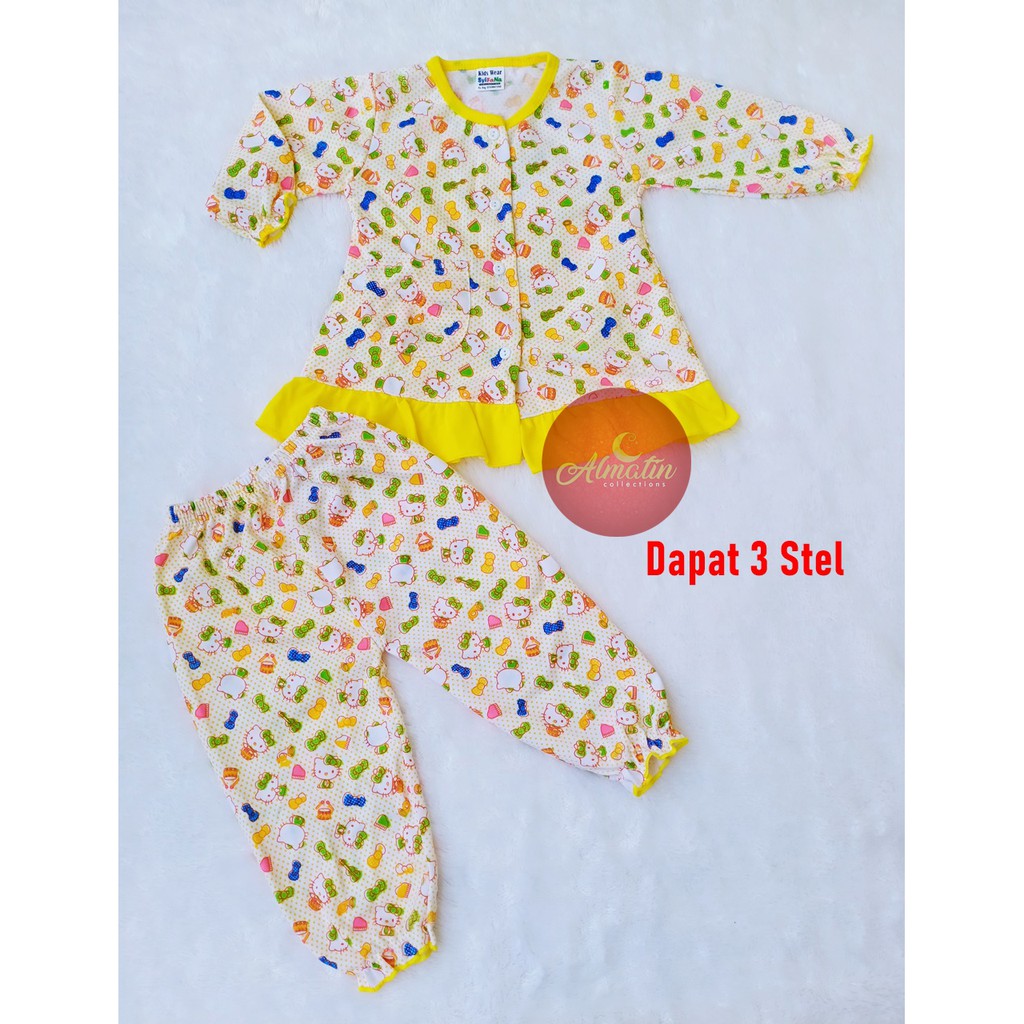 Setelan Baju Bayi 3-18 Bulan, Baju Tidur Piyama Anak Lengan Panjang Murah Berkualitas