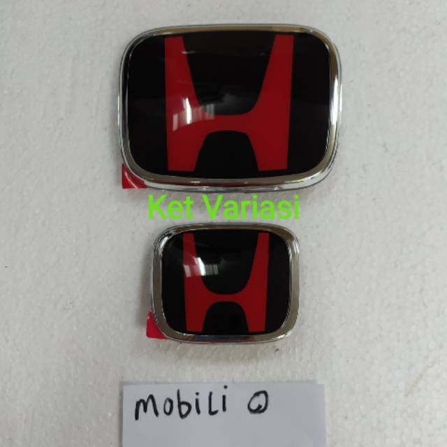 Emblem/ logo Honda hitam merah depan dan belakang Honda Mobilio Ori