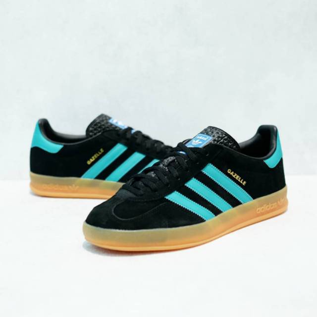 adidas gazelle indoor black aqua