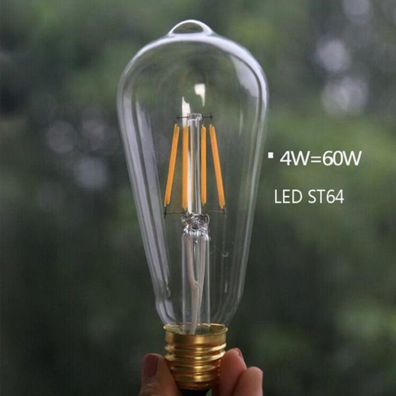 Bohlam Lampu LED Kuning Filamen Cafe Edison ST64