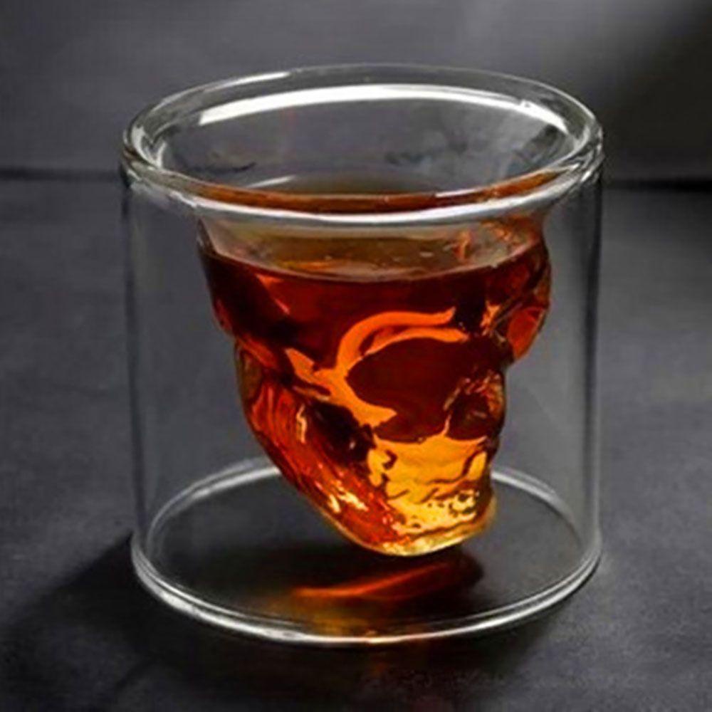 [Elegan] Gelas Tengkorak Lucu Vodka Halloween Dekorasi Hadiah Whiskey Cup Bar Perlengkapan Cangkir Minum