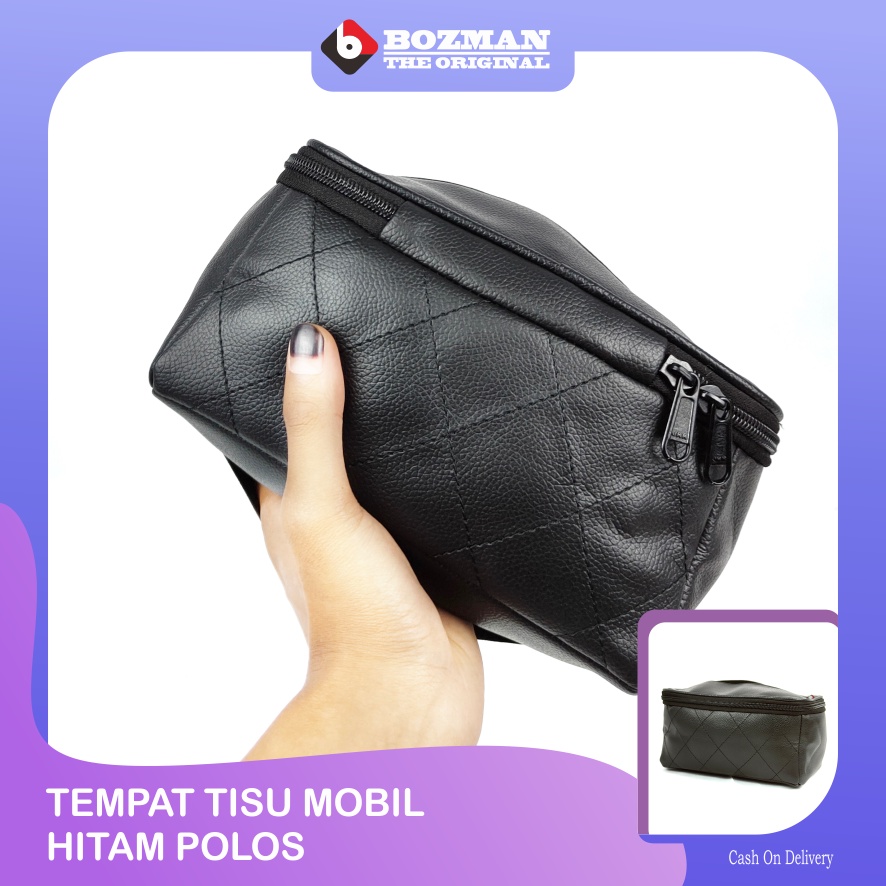 Tempat Tissue Kulit Mobil / Kotak Tisu Bahan Kulit Multifungsi Premium Leather