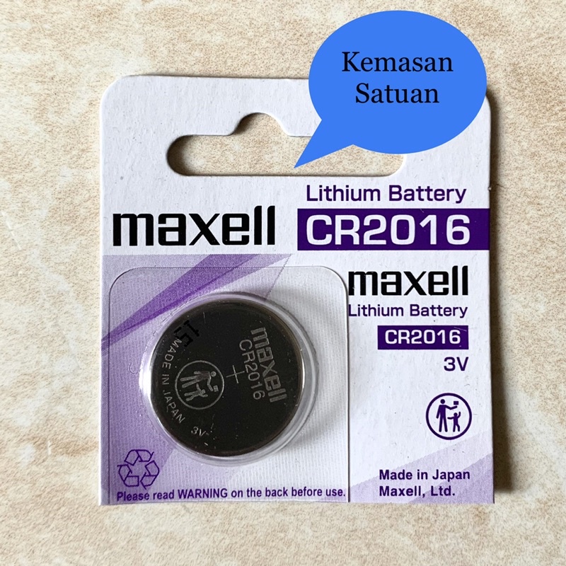 Baterai Maxell CR2016 Original Lithium Battery 3 Volt CR 2016 Asli Ori