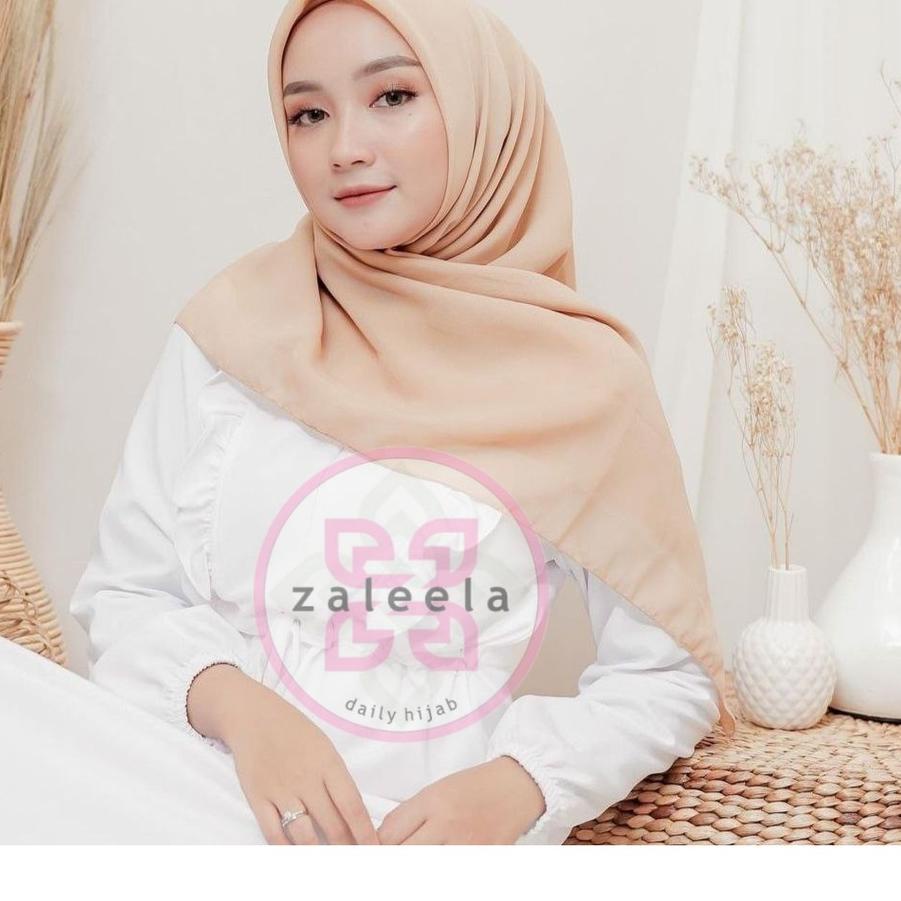«BIG SALE» Kerudung Segi Empat polos | COKSU / COKLAT SUSU | 115x115 bella square PREMIUM [60 Warna]