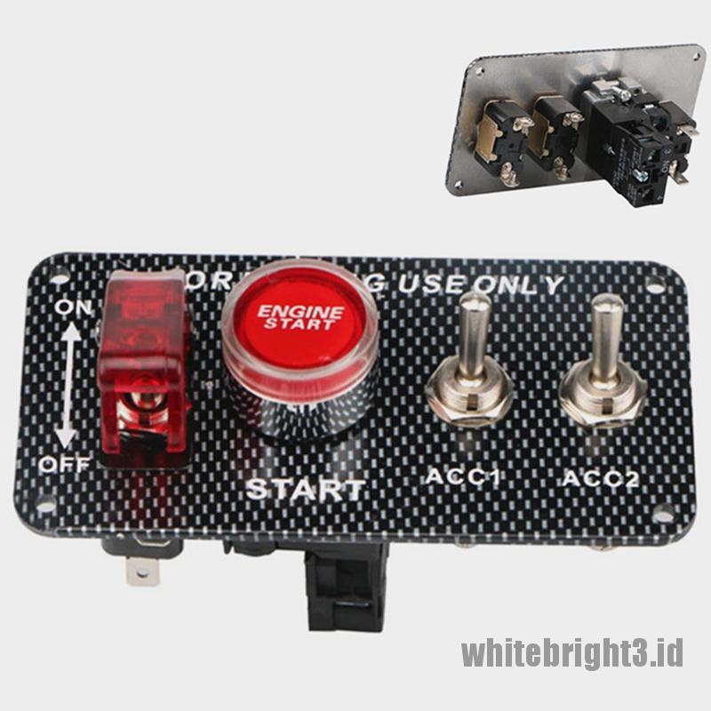 Tombol power switch ignition start 22mm Warna Putih Untuk Modifikasi Mesin Mobil