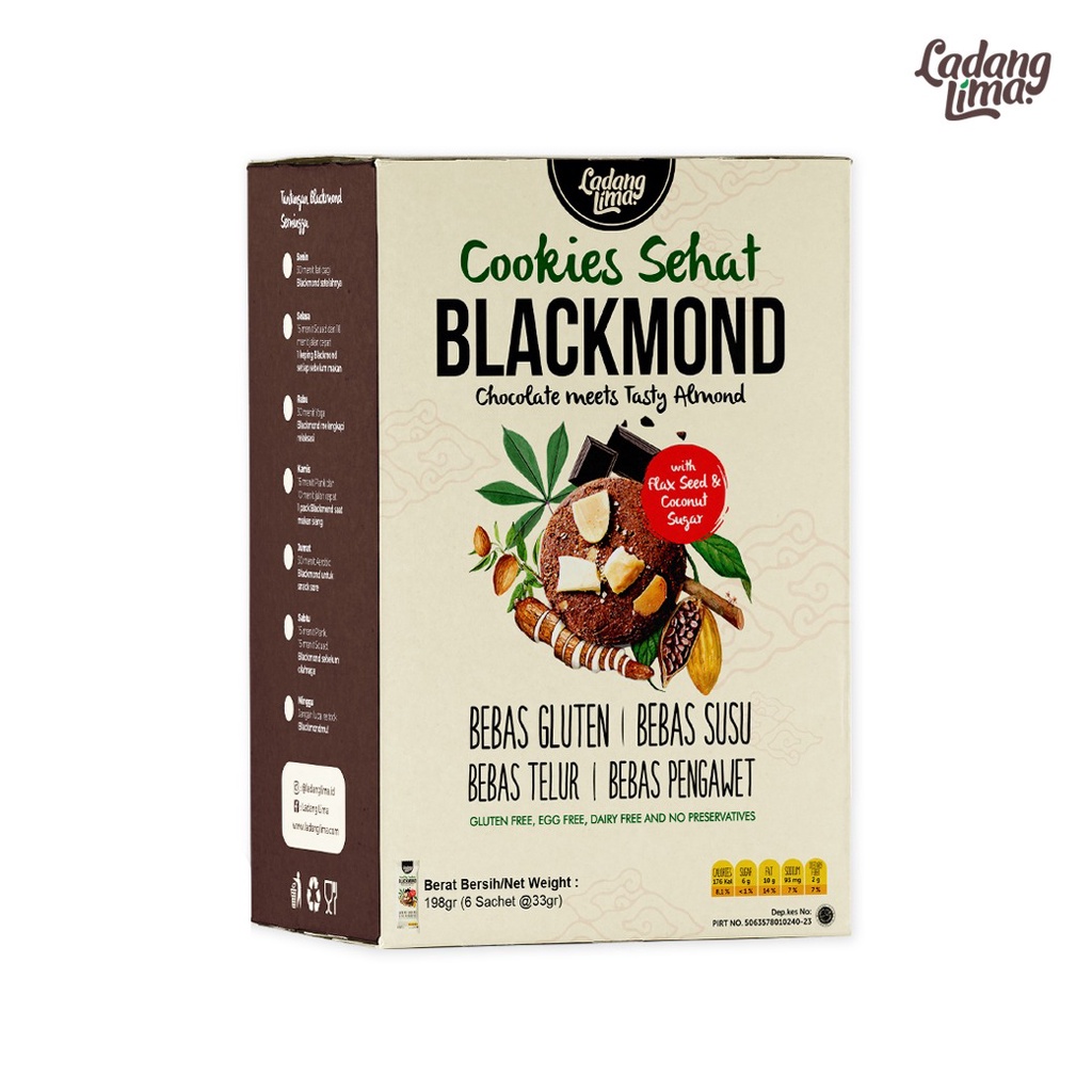 

Ladang Lima Blackmound Cookies 180gr Healthy Bounce