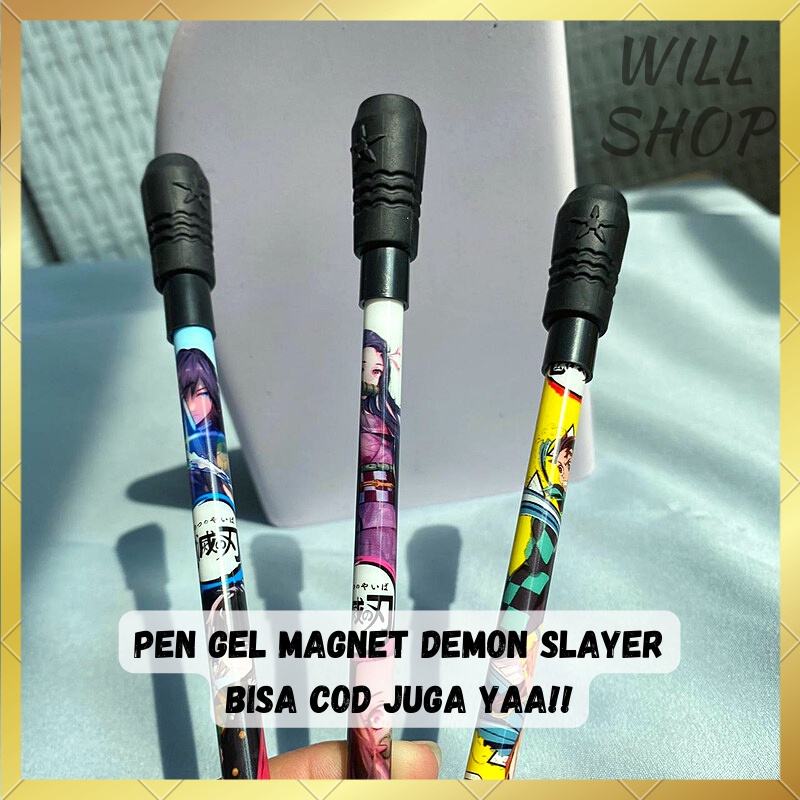 

GROSIRAN PEN GEL MAGNET PUTAR DEMON SLAYER LUCU UNIK ALAT TULIS / ALAT TULIS 4 / 8 / 12 LUSINAN TERMURAH BISA COD