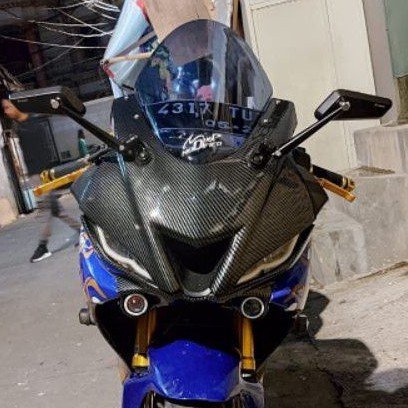 Carbon Cover Sipit Kevlar R15 Yamaha Kedok Topeng V3 Tm