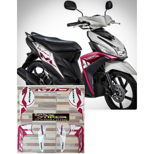 striping original Yamaha Mio M3 putih pink tahun 2015