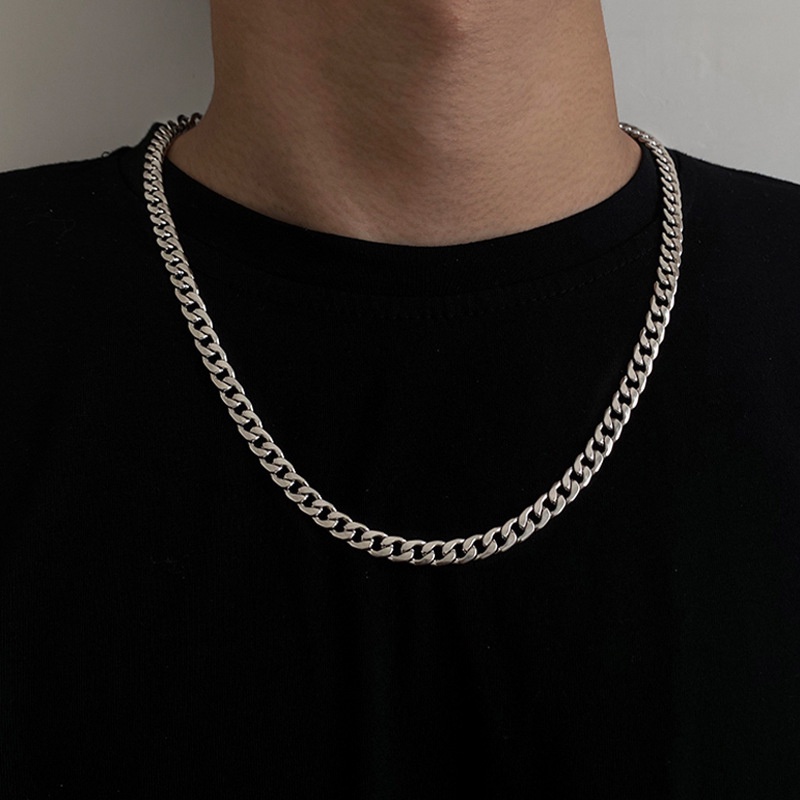 Sederhana Eropa Dan Amerika Gaya Hip-Hop Unisex Nk Telanjang Rantai Kalung Twist Chain Fashion Aksesoris