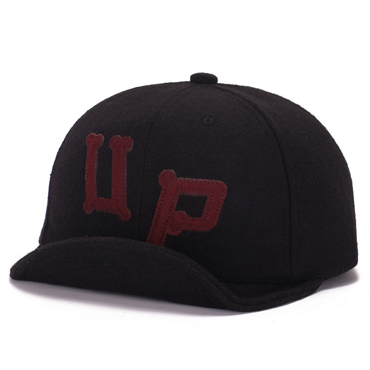 Topi baseball adjustable Bahan Wol Gaya Korea Untuk unisex