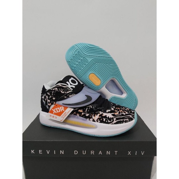 SEPATU BASKET NIKE KD 14 BLACK WHITE COPA MELON