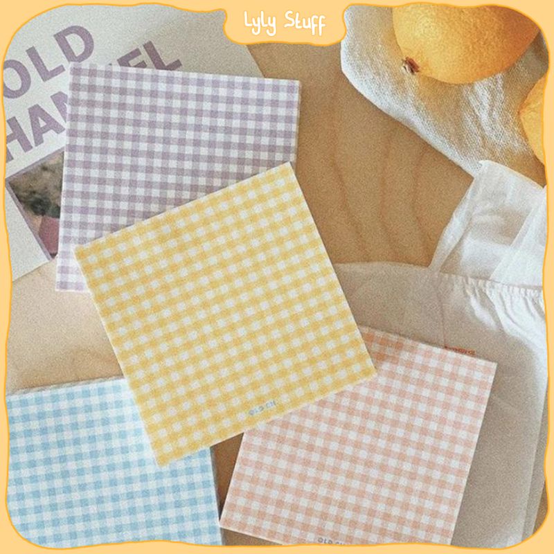 

12Lembar Old Channel Grid Memo Note Paper Notepad Warna