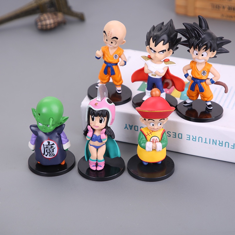 Mainan Action Figures Model Kartun Anime Dragon Ball Son Goku Gohan Vegeta Kuririn Bahan PVC Untuk Koleksi Anak