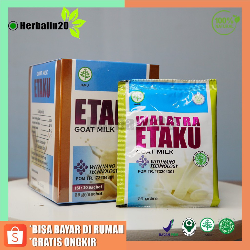 

WALATRA ETAKU GOAT MILK 100% original - Susu Kambing Etawa Bubuk Murni With Nano Technology