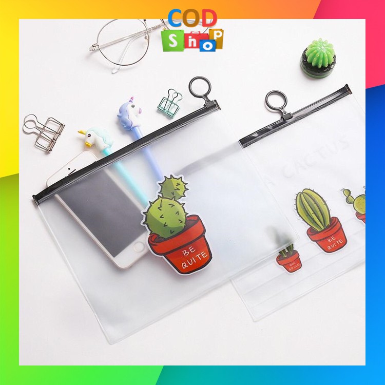 

COD - S645 Tempat Pensil Transparan Motif Kaktus / Travelling Pouch / Pouch Penyimpanan Alat Tulis