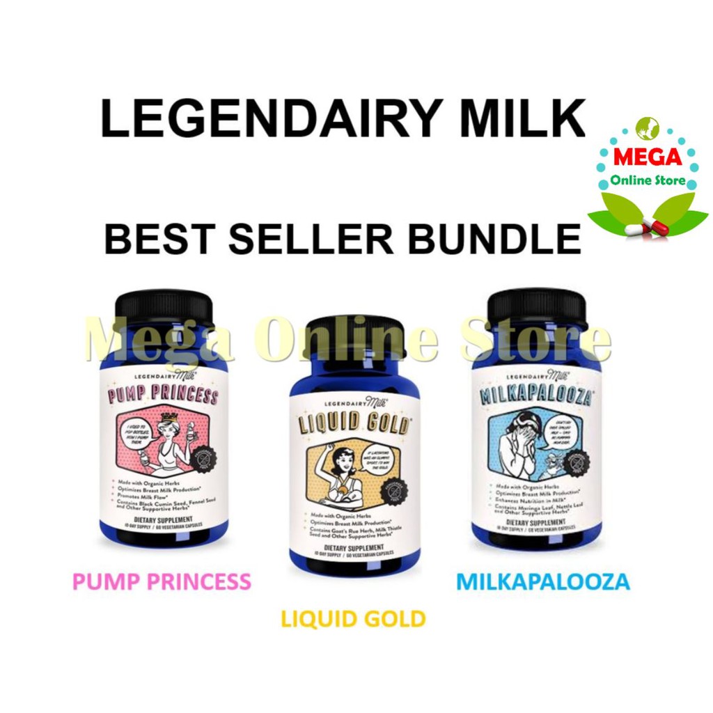 PAKET ASI BOOSTER LEGENDAIRY MILK BEST SELLER BUNDLE PUMP PRINCESS / LIQUID GOLD / MILKAPALOOZA