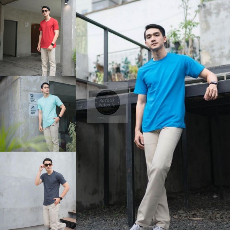 KAOS POLOS PREMIUM PRIA TERMURAH BASIC CASUAL COTTON COMBED 30S