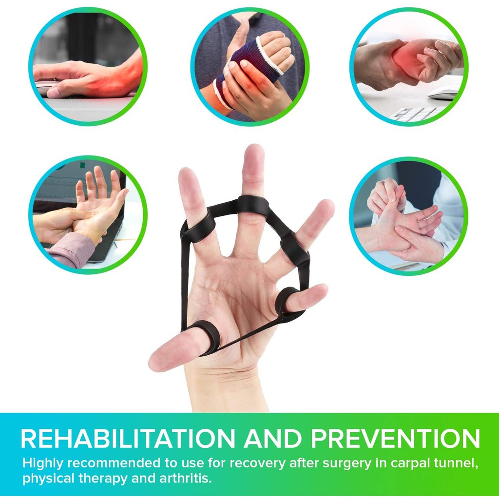 Finger Resistance Band / Hand Grip Exercise / Alat Senam Latihan Jari / Alat Terapi Stroke