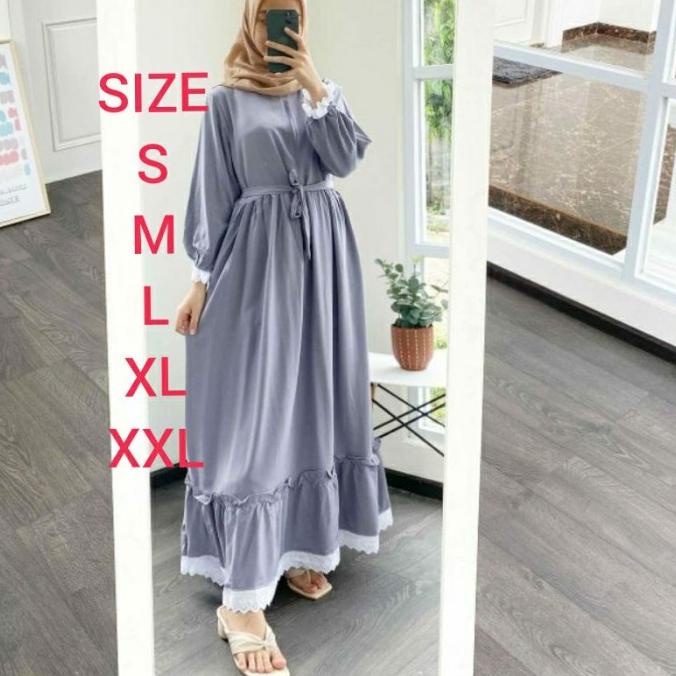 COD 2022 Muslim Modis Muslim L NEW wanita Gamis Remaja Putih Baju Terbaru