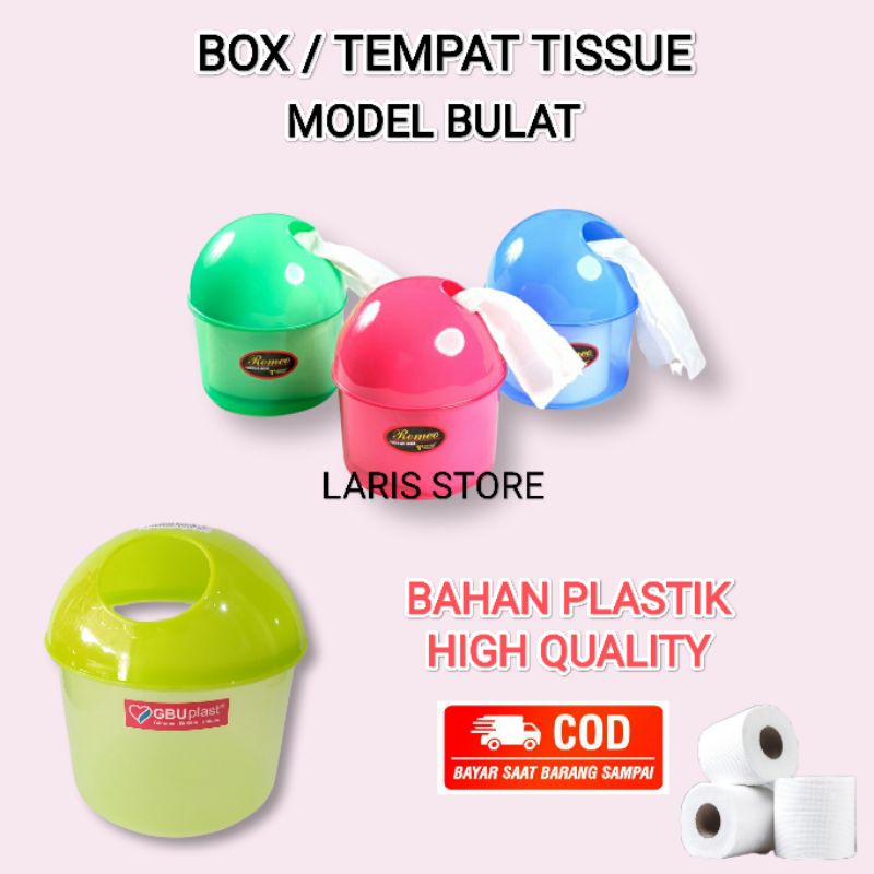 Box Tissue Bulat / Tempat Tisu Roll Model Bulat Plastik High Quality