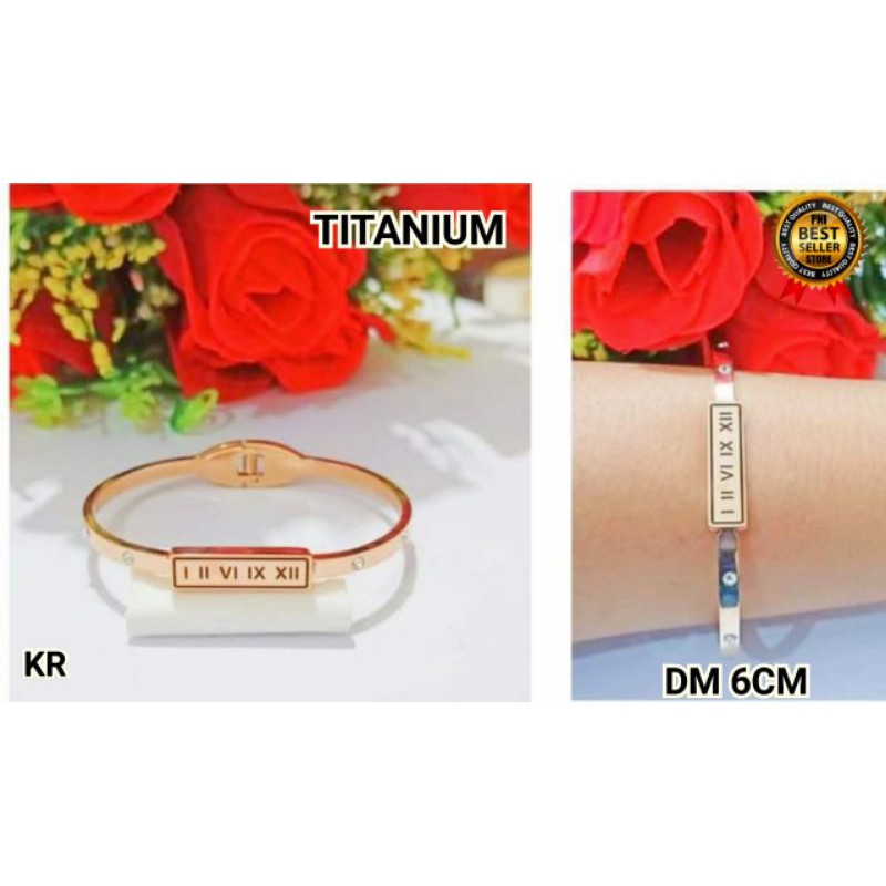 GELANG TANGAN WANITA TITANIUM ASLI BERMACAM MOTIF PILIHAN MODEL DAN BENTUK NYA