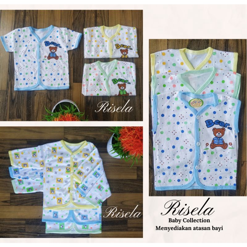 Baju Bayi Atasan Newborn 6 Pcs Bayi Baru Lahir